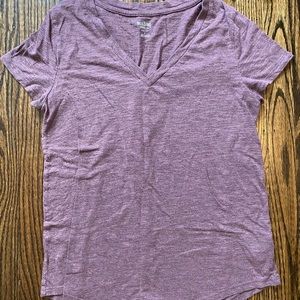 Purple V-neck